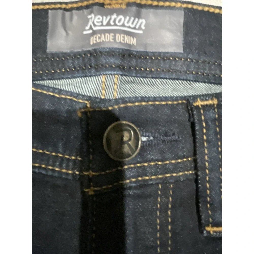 Revtown Automatic‎ Jeans Mens 30x34 Blue Dark Wash Straight Leg NWT - Picture 5 of 5